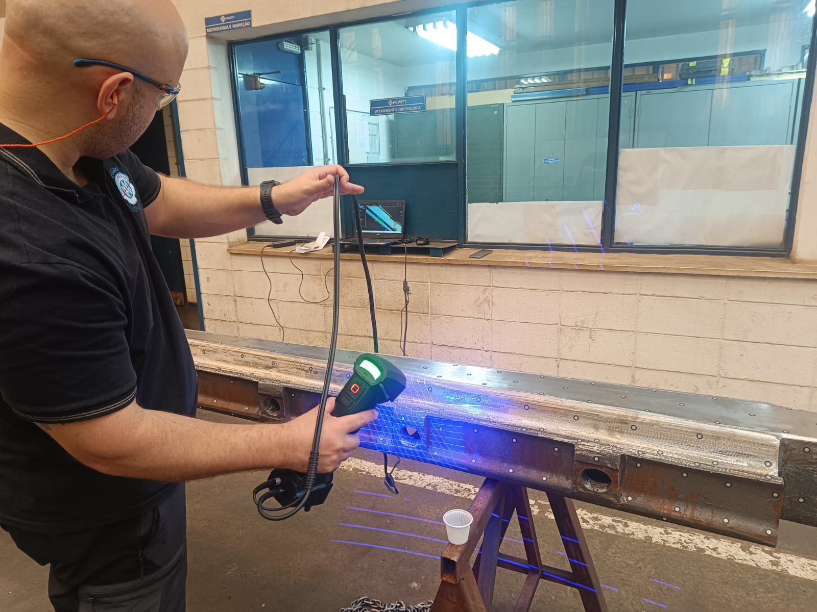 Escaneamento 3D em aplicação real de campo
